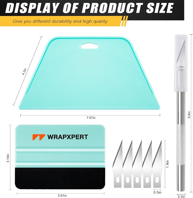 WRAPXPERT WRAPXERPT Wallpaper Smoothing Tool,Wallpaper Tool Kit for Peel and Stick Wallpaper Hanging,Vinyl Backsplash Tile,Bathroom,Window Film - Image 2